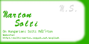 marton solti business card